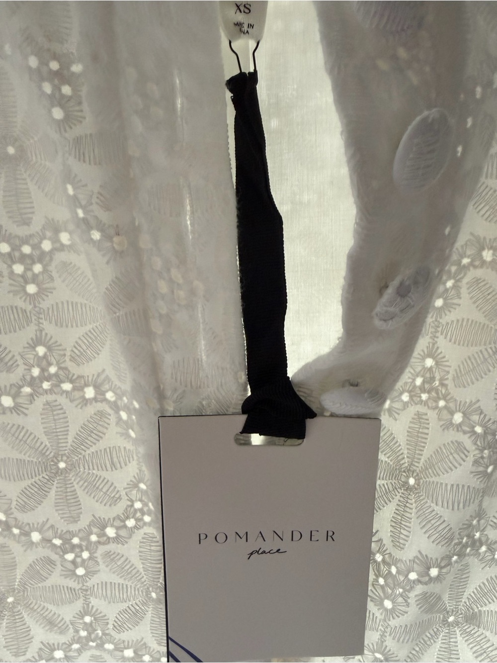 Pomander Place White Eyelet Floral Midi Dress - Picture 2 of 3